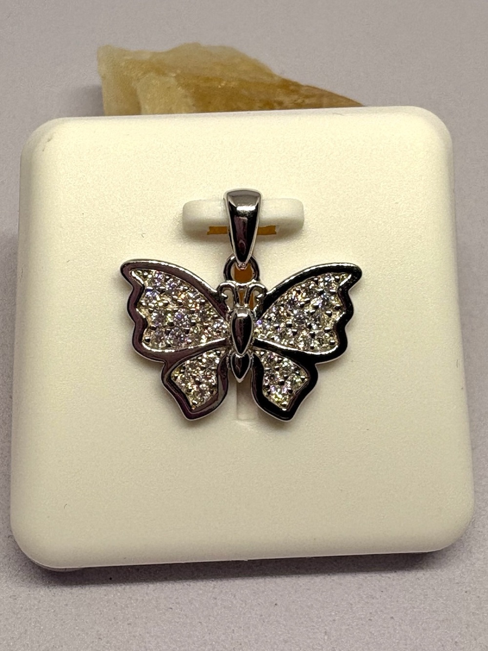 Sterling Silver 1CTW Moissanite Butterfly Pendant